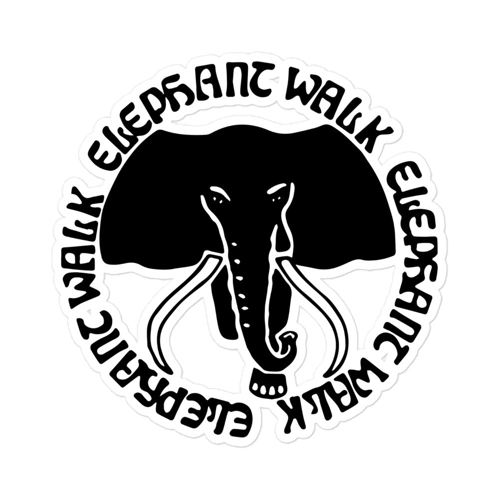 The Elephant Walk Bubble-free stickers