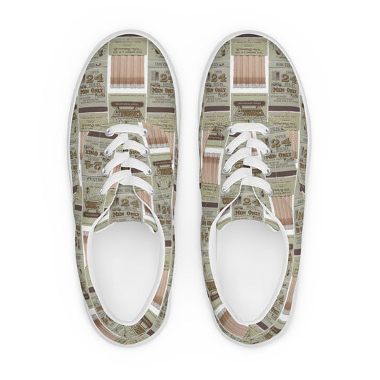 Canal Baths Men’s lace-up canvas shoes