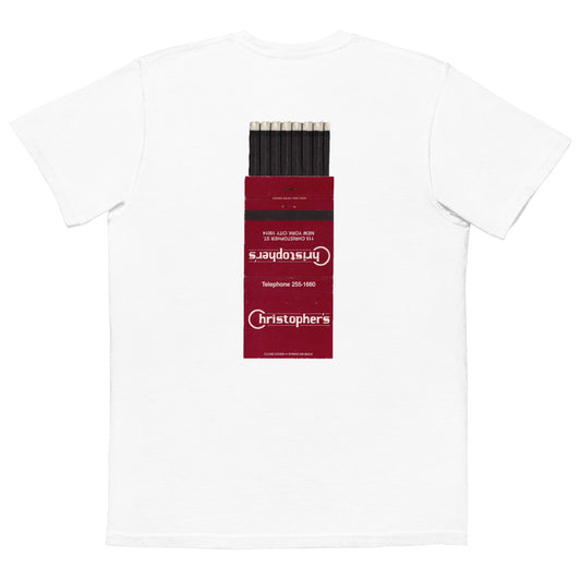 Christophers Unisex garment-dyed pocket t-shirt