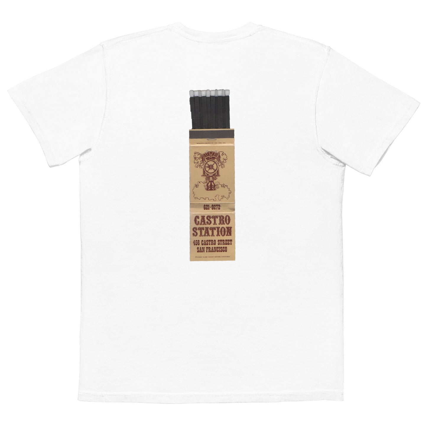 Castro Station Unisex garment-dyed pocket t-shirt