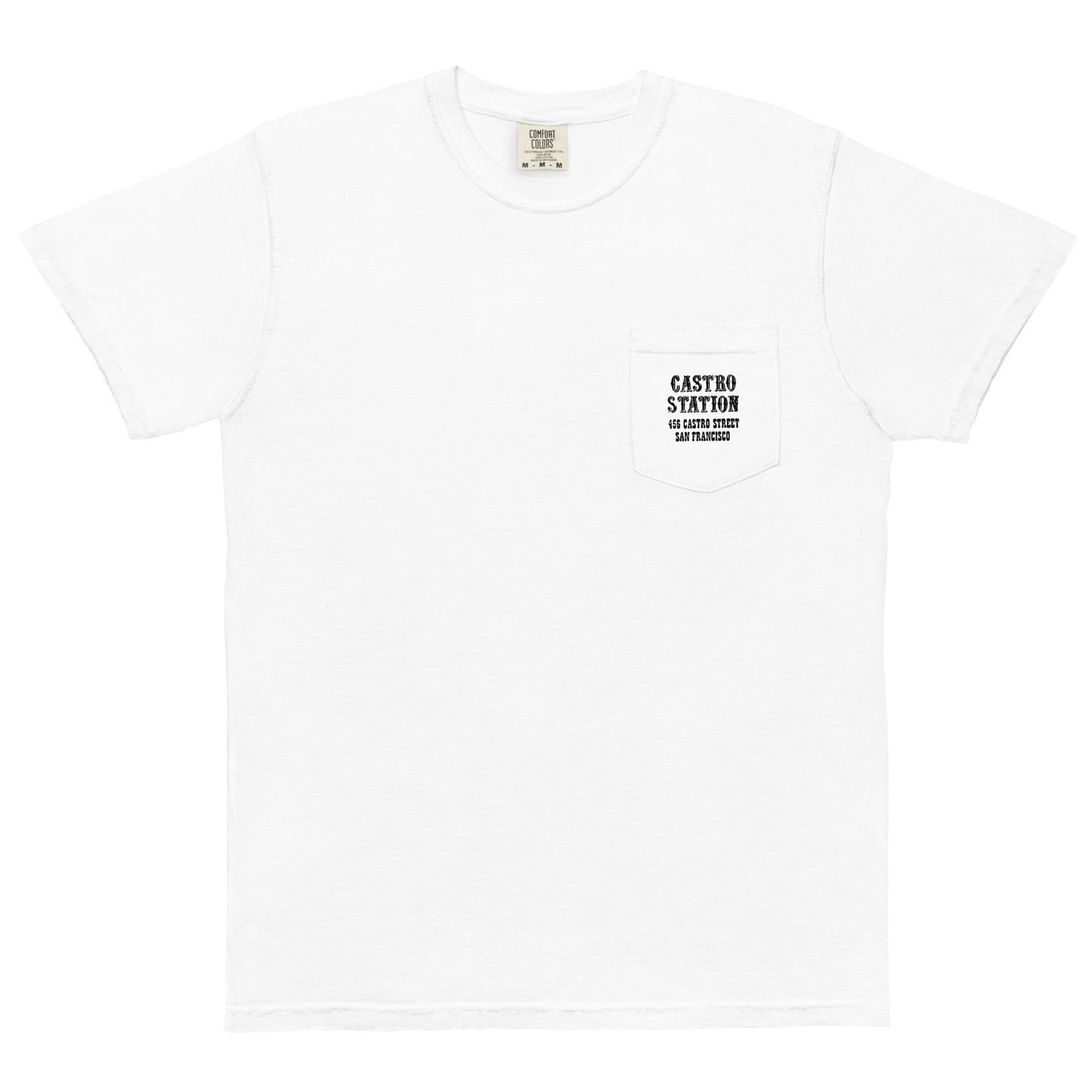 Castro Station Unisex garment-dyed pocket t-shirt