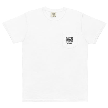 Castro Station Unisex garment-dyed pocket t-shirt